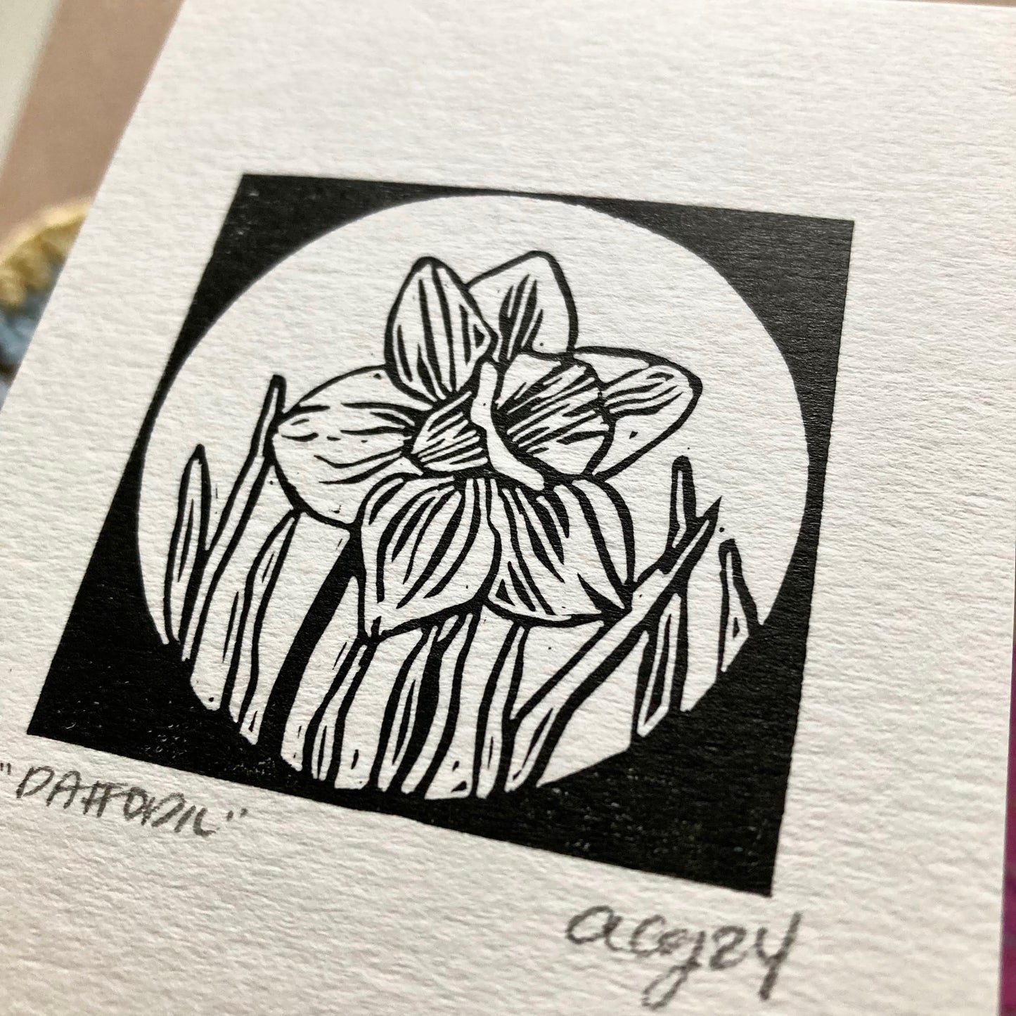 Daffodil | Mini Block Print