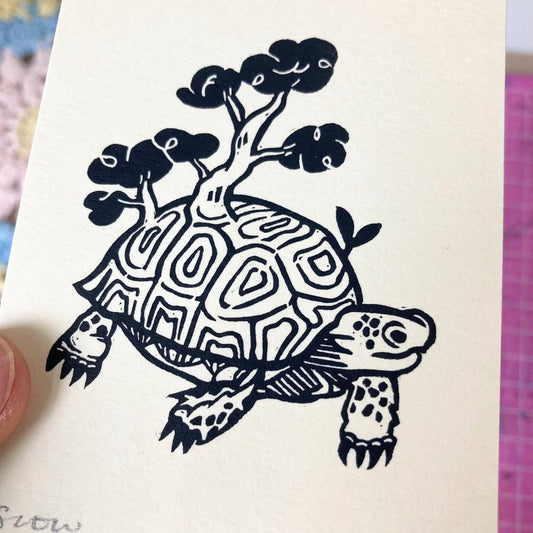 Slow | Mini Block Print