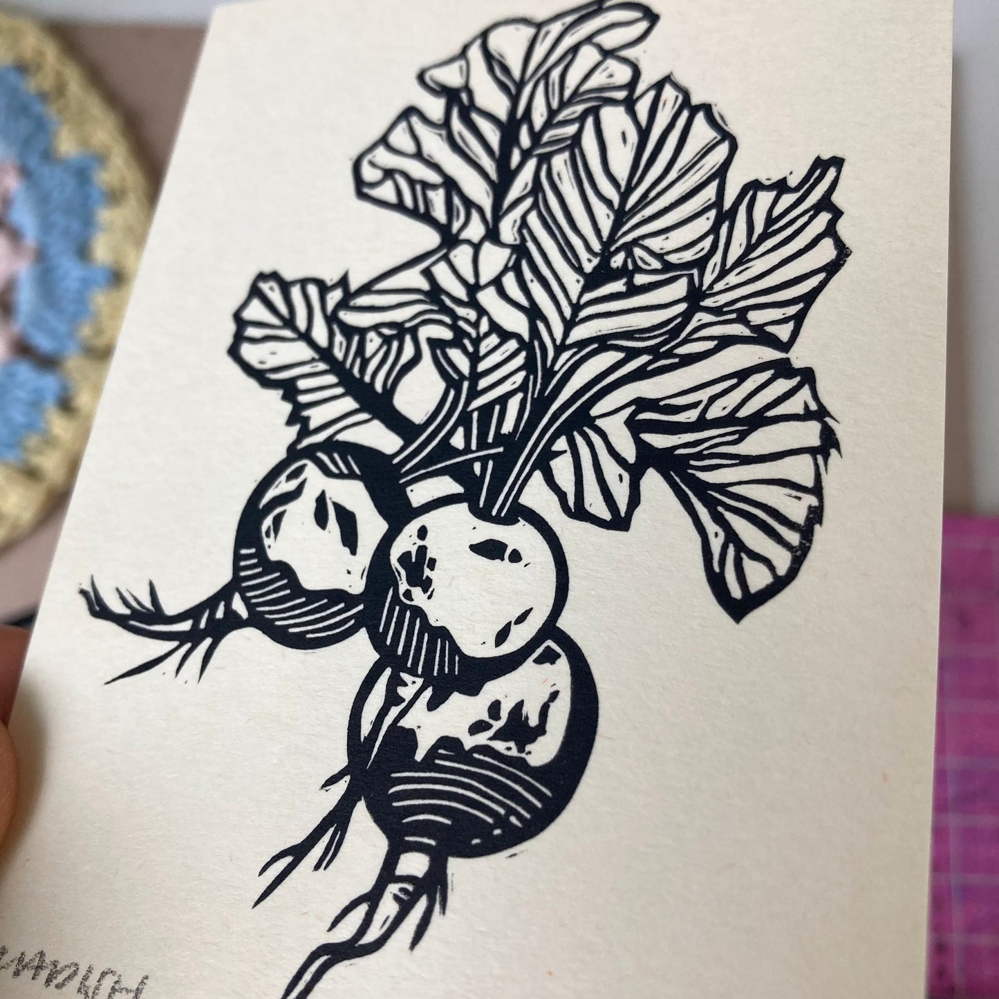 Radish | Mini Block Print