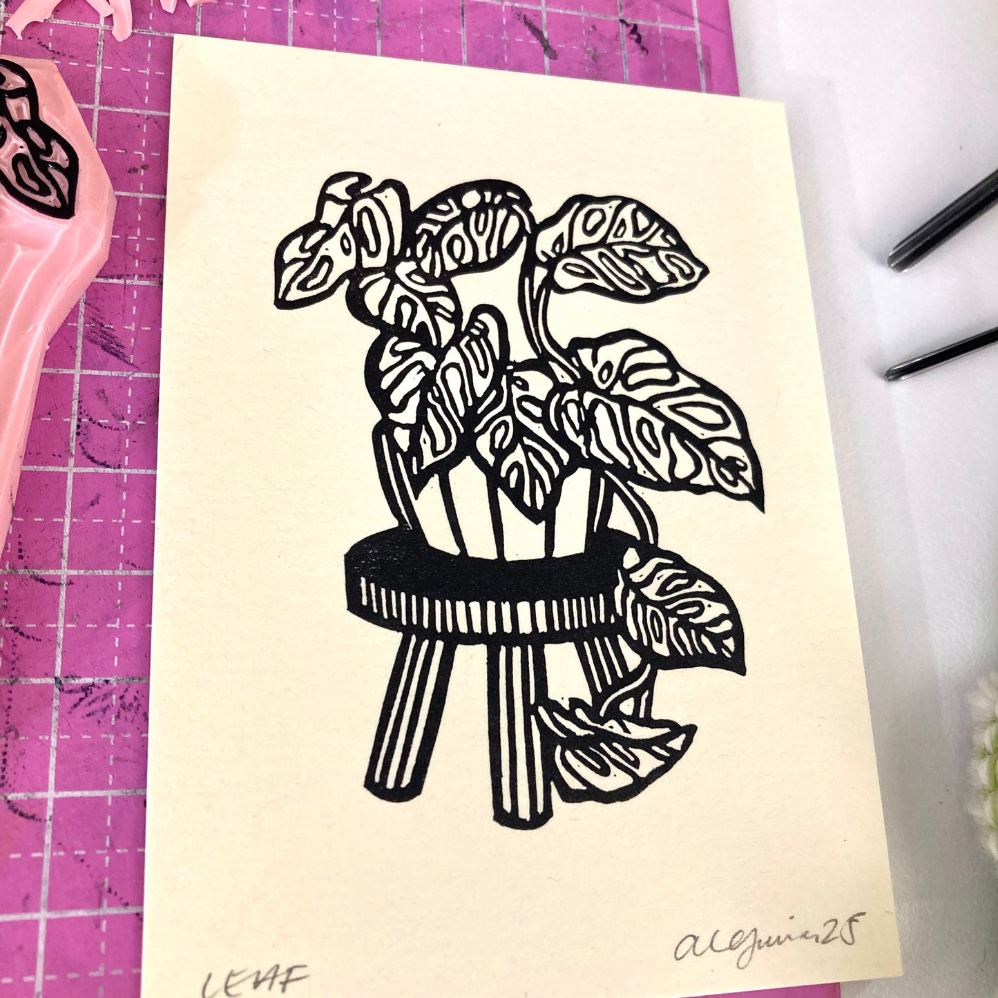 Leaf | Mini Block Print