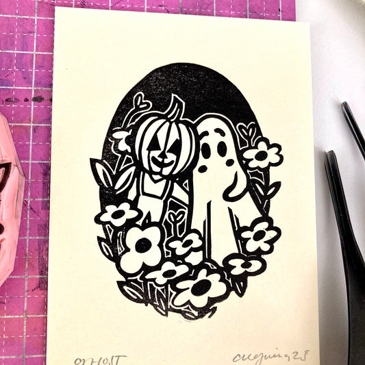 Ghost | Mini Block Print