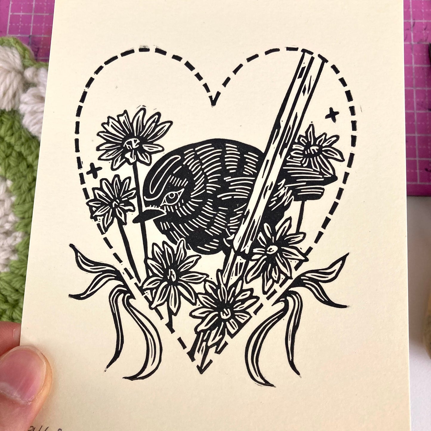 Lovebird | Original Block Print