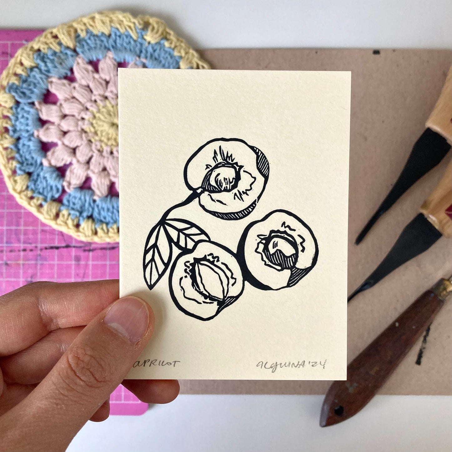Apricot | Mini Block Print