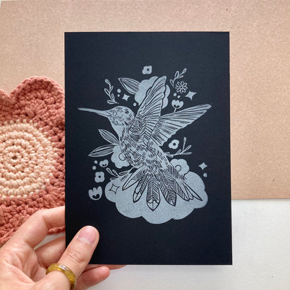 Love and Resilience (Black) | Original Block Print