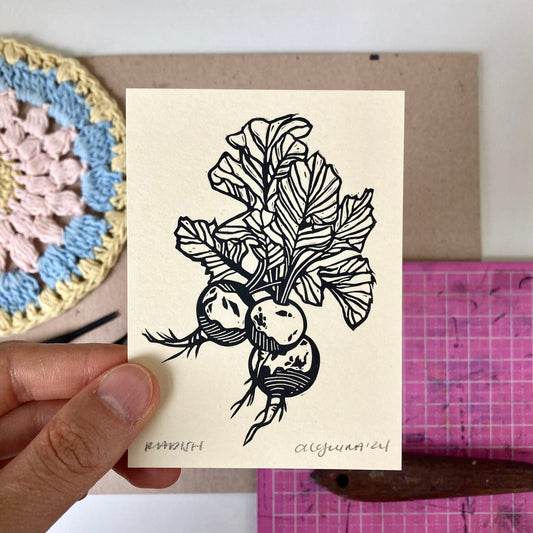 Radish | Mini Block Print