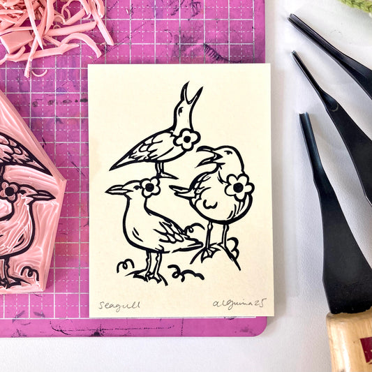 Seagull | Mini Block Print