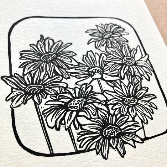 Daisies | Original Block Print