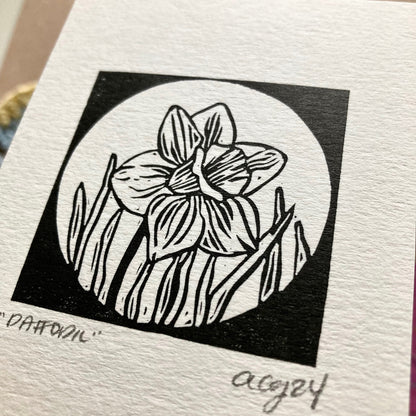 Daffodil | Mini Block Print