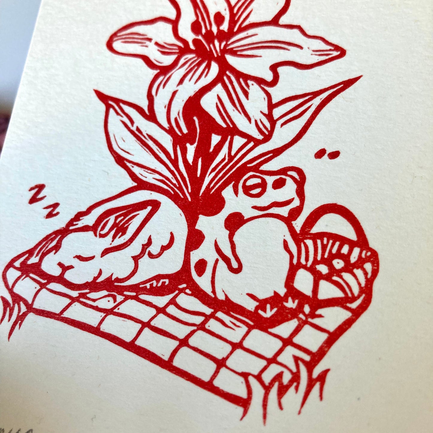 Picnic (Red) | Mini Block Print