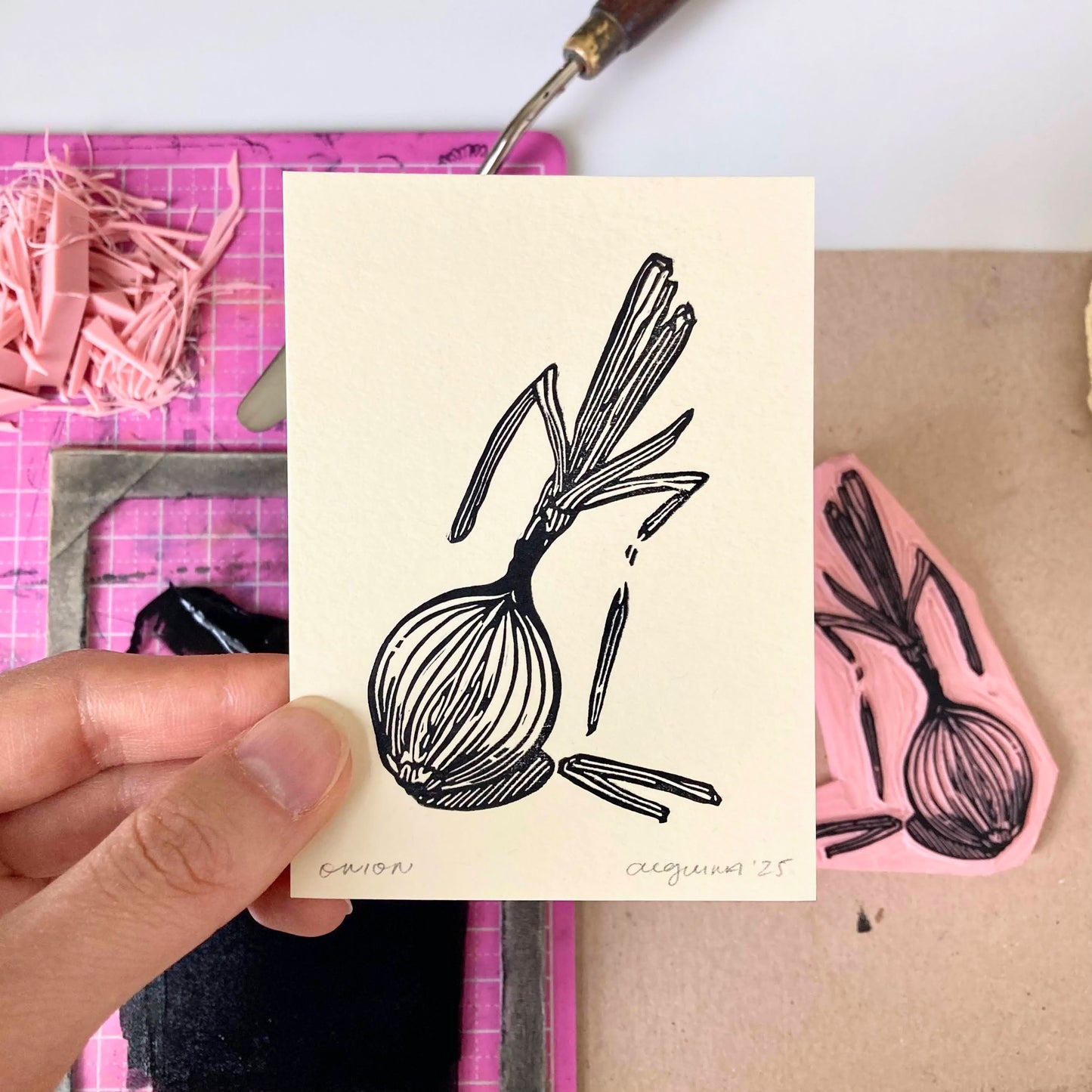 Onion | Mini Block Print