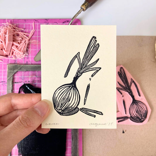 Onion | Mini Block Print
