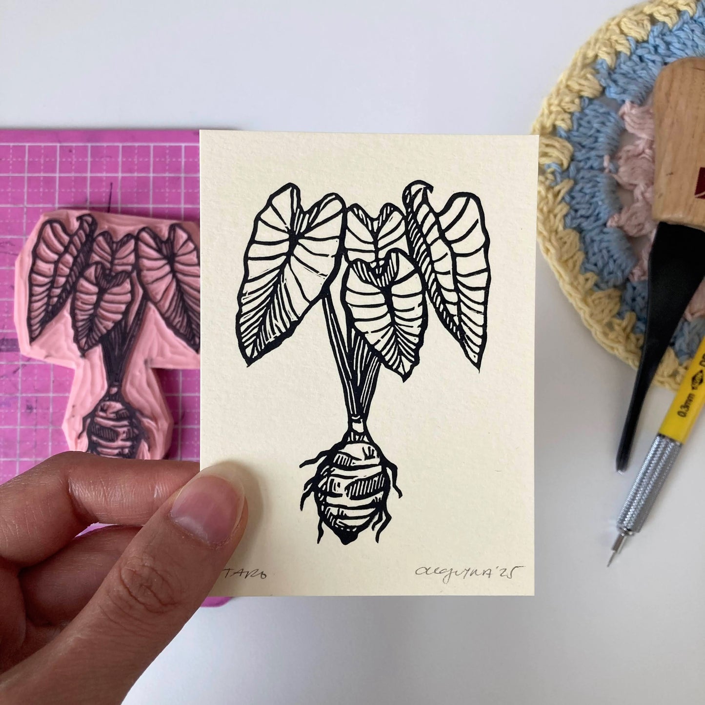 Taro | Mini Block Print