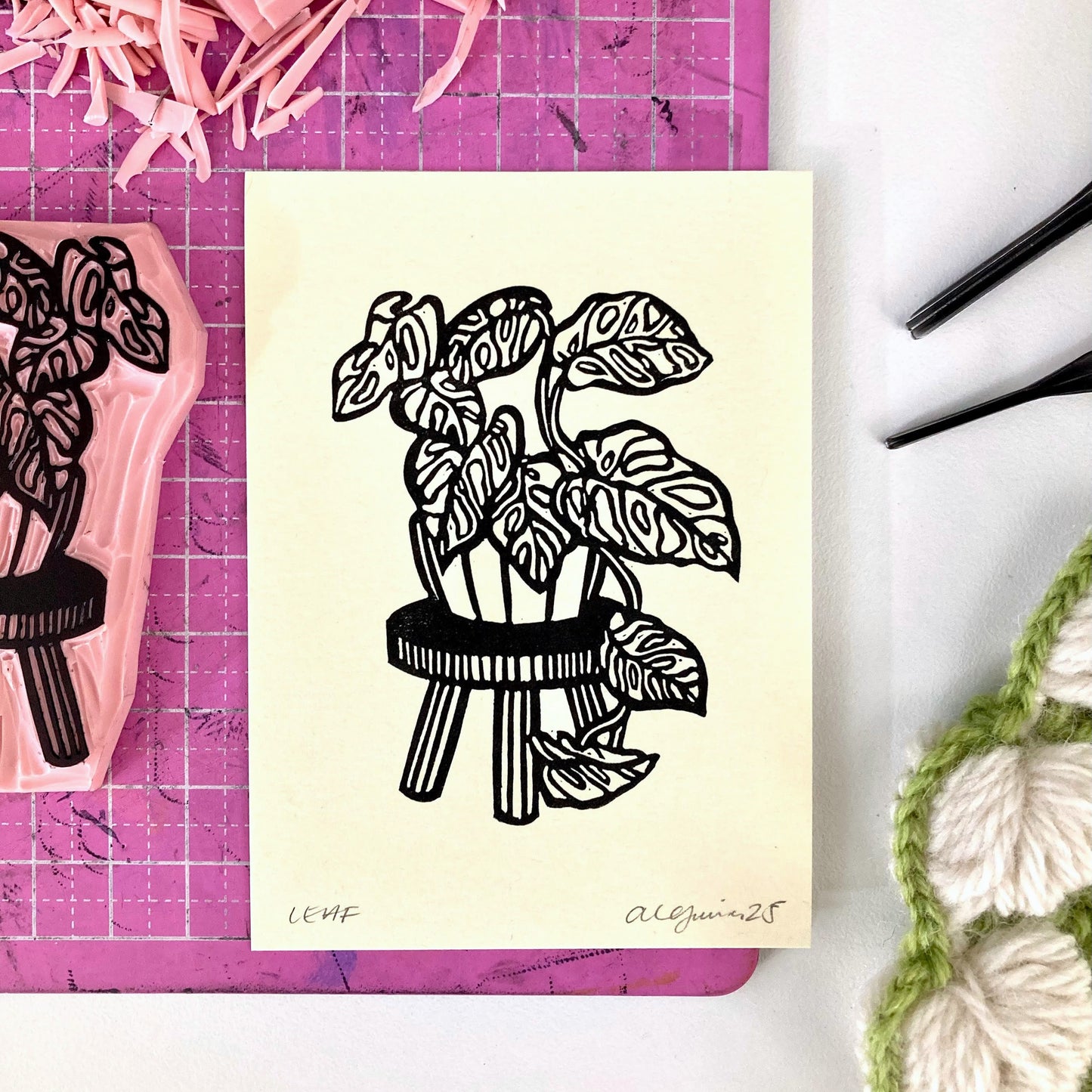 Leaf | Mini Block Print