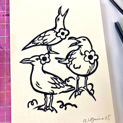 Seagull | Mini Block Print