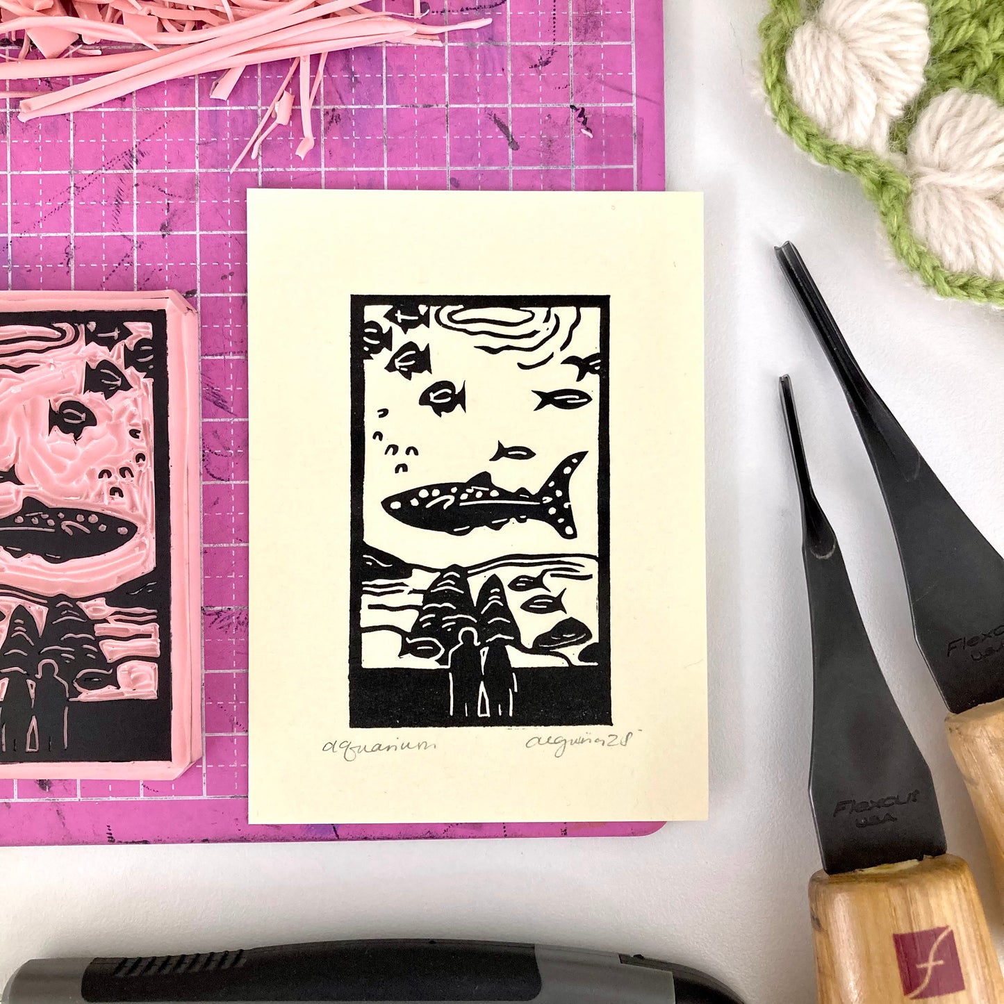 Aquarium | Mini Block Print