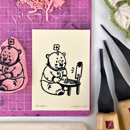 Button | Mini Block Print
