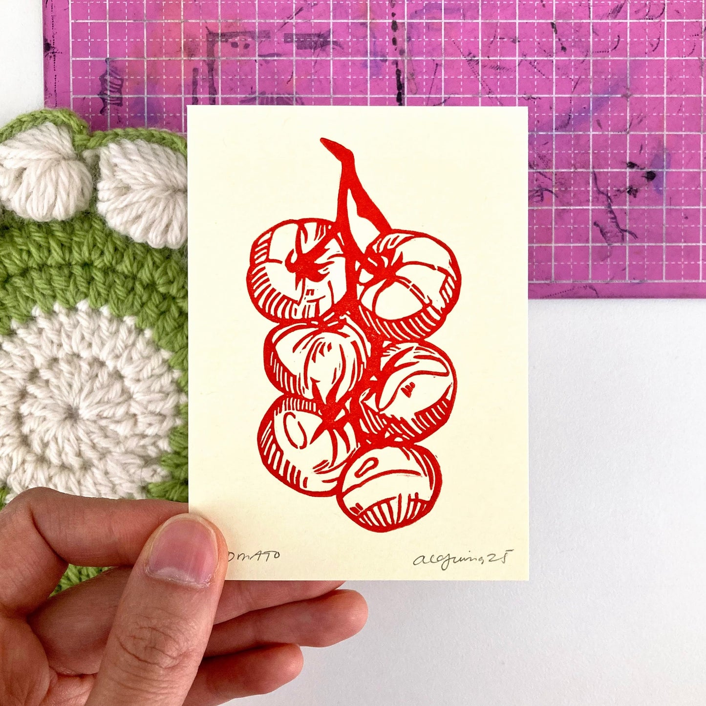 Tomato (Red) | Mini Block Print