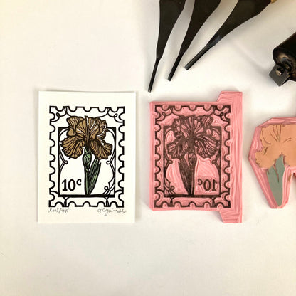Iris Post | Mini Block Print