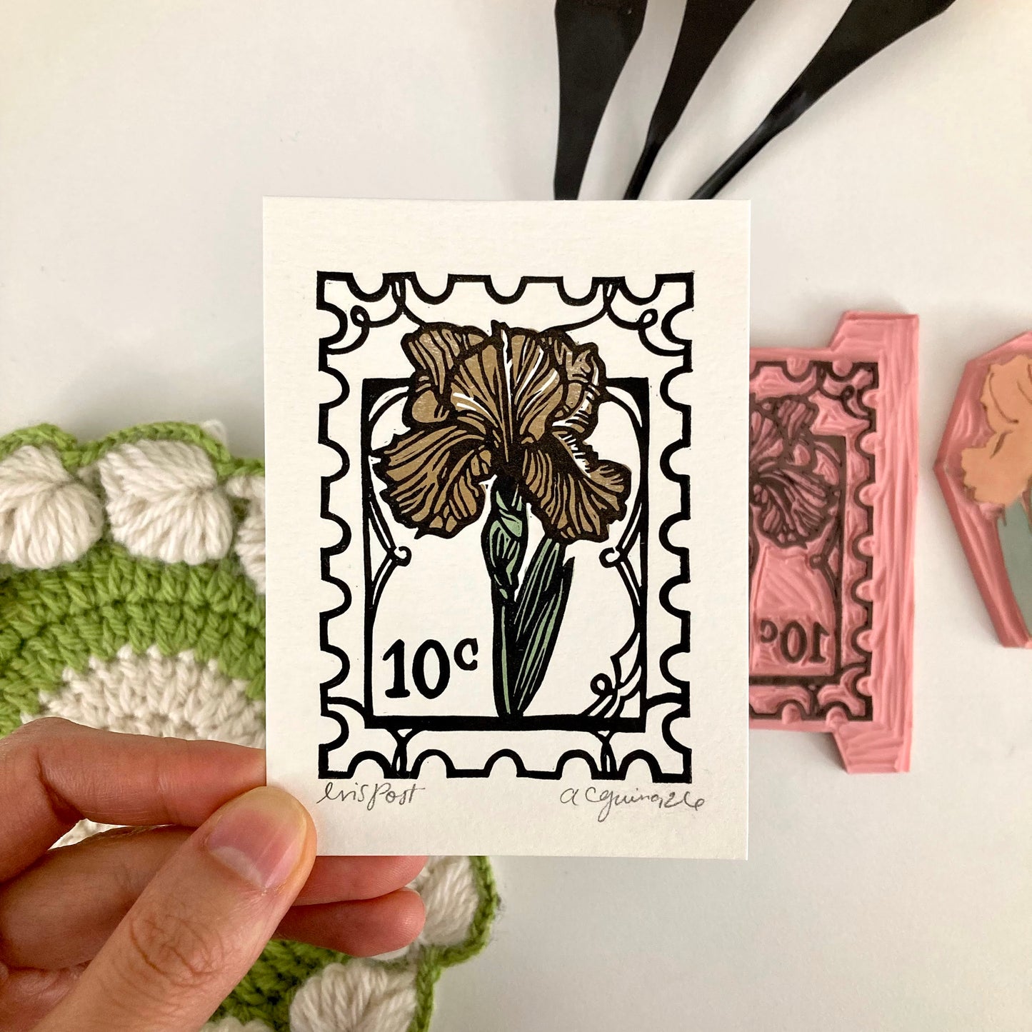 Iris Post | Mini Block Print