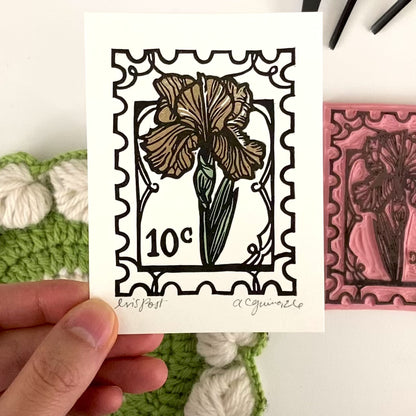Iris Post | Mini Block Print